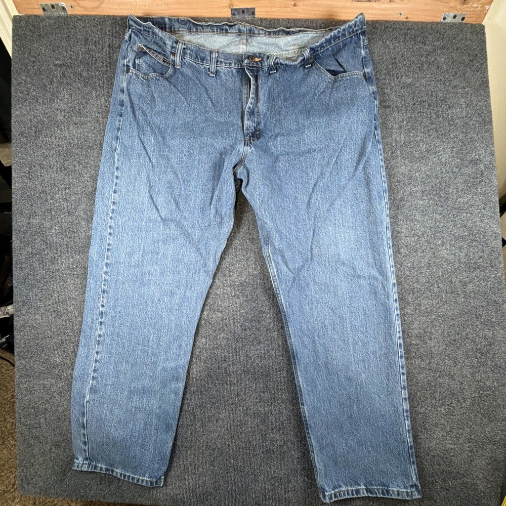 Wrangler Five Star Regular Fit Jeans Men's 48x32 (47x31 Act) Light Blue Denim - Picture 2 of 12